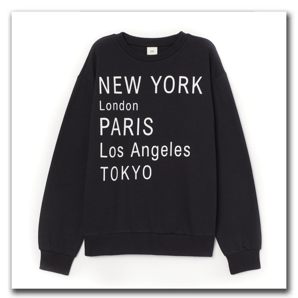 H M Tops Hm New York London Paris La Tokyo Sweatshirt Poshmark H M Tops Hm New York London Paris La Tokyo Sweatshirt Poshmark